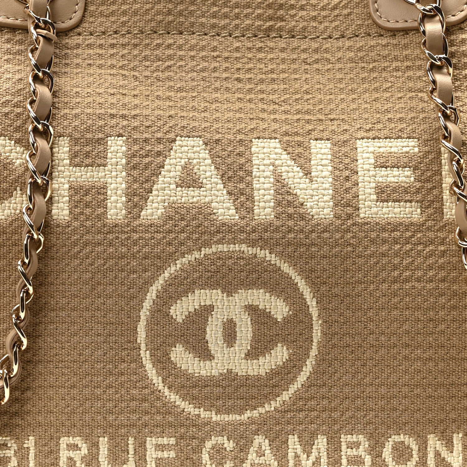 Chanel Mixed Fibers Small Deauville Tote Beige 8 of 10