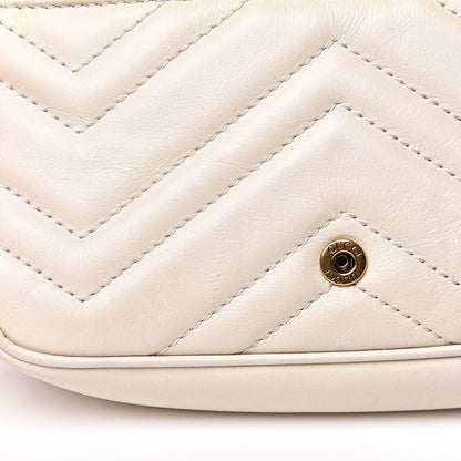 Gucci Calfskin Matelasse Super Mini GG Marmont Shoulder Bag White 12 of 14