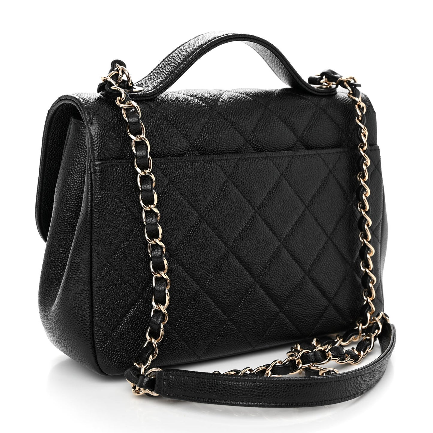 Caviar Quilted Medium Business Affinity Flap Black