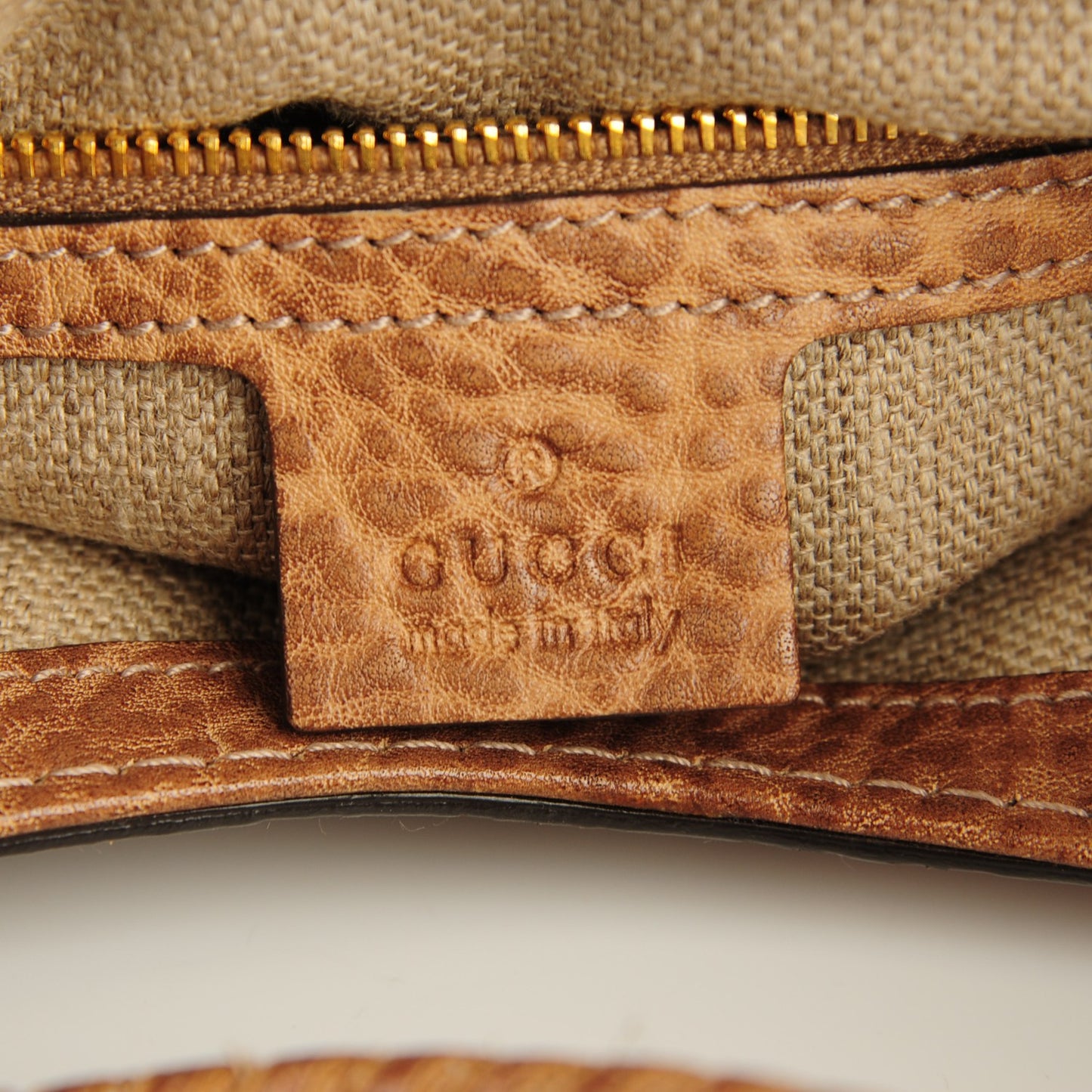 Metallic Pebbled Calfskin Medium New Jackie Shoulder Bag Brown