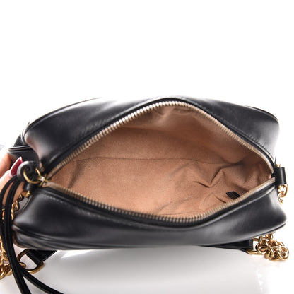 Gucci Calfskin Matelasse Small GG Marmont Chain Shoulder Bag Black 5 of 7