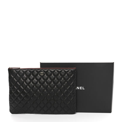Chanel Caviar Quilted Large Cosmetic Case Black 11 of 11