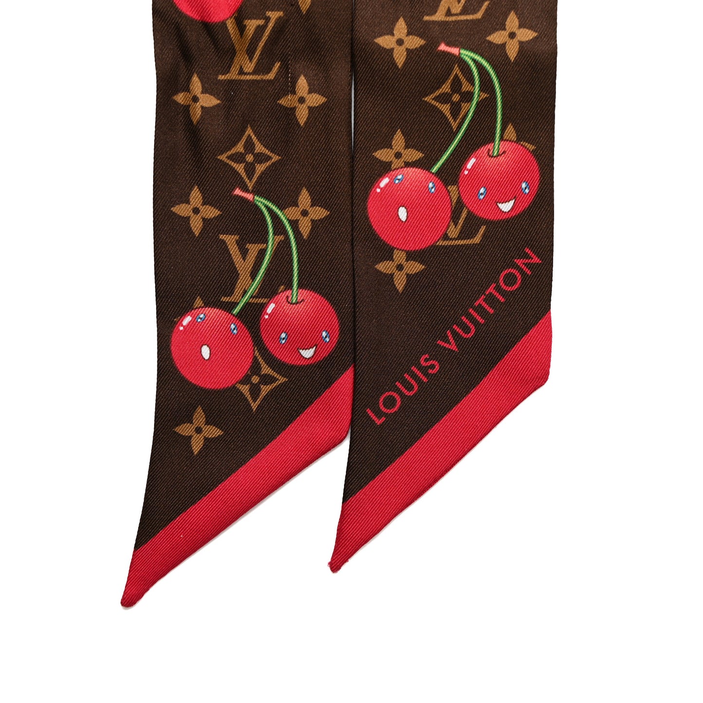 LV X TM Silk Monogram Cerises Bandeau Brown