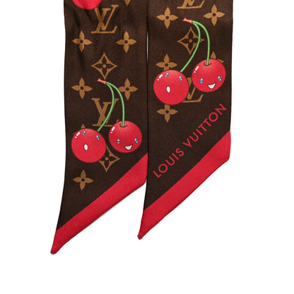 Louis Vuitton LV X TM Silk Monogram Cerises Bandeau Brown 2 of 3