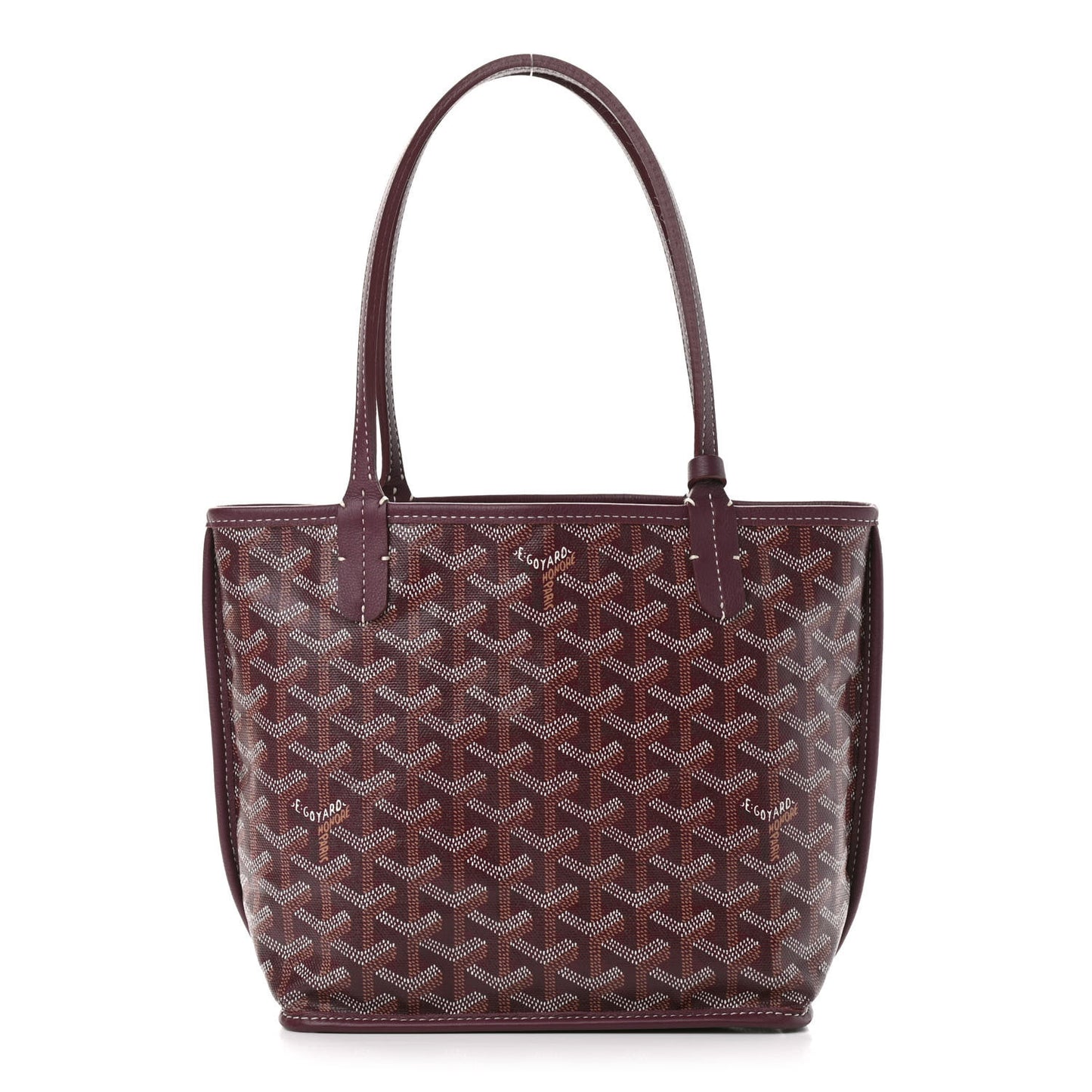 Goyardine Reversible Mini Anjou Burgundy