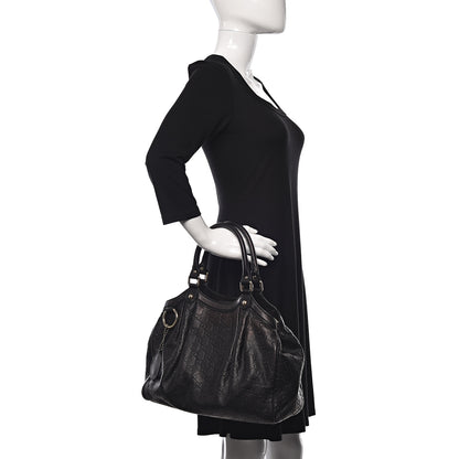 Gucci Guccissima Medium Sukey Tote Black 2 of 15