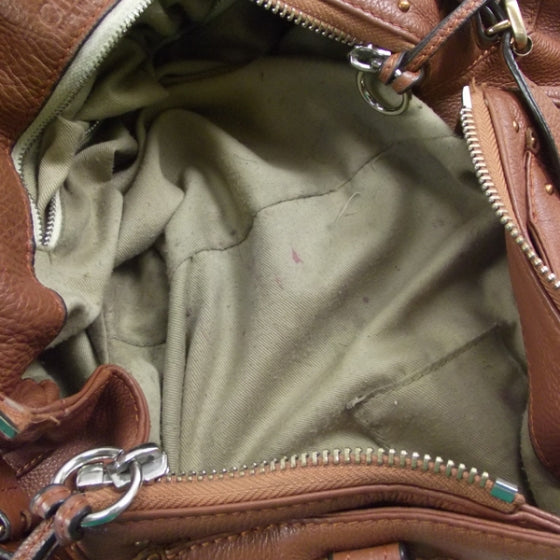 Leather Paddington Satchel Cognac