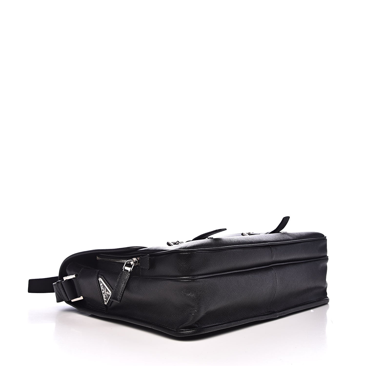 Prada Saffiano Travel Messenger Bag Black 4 of 17