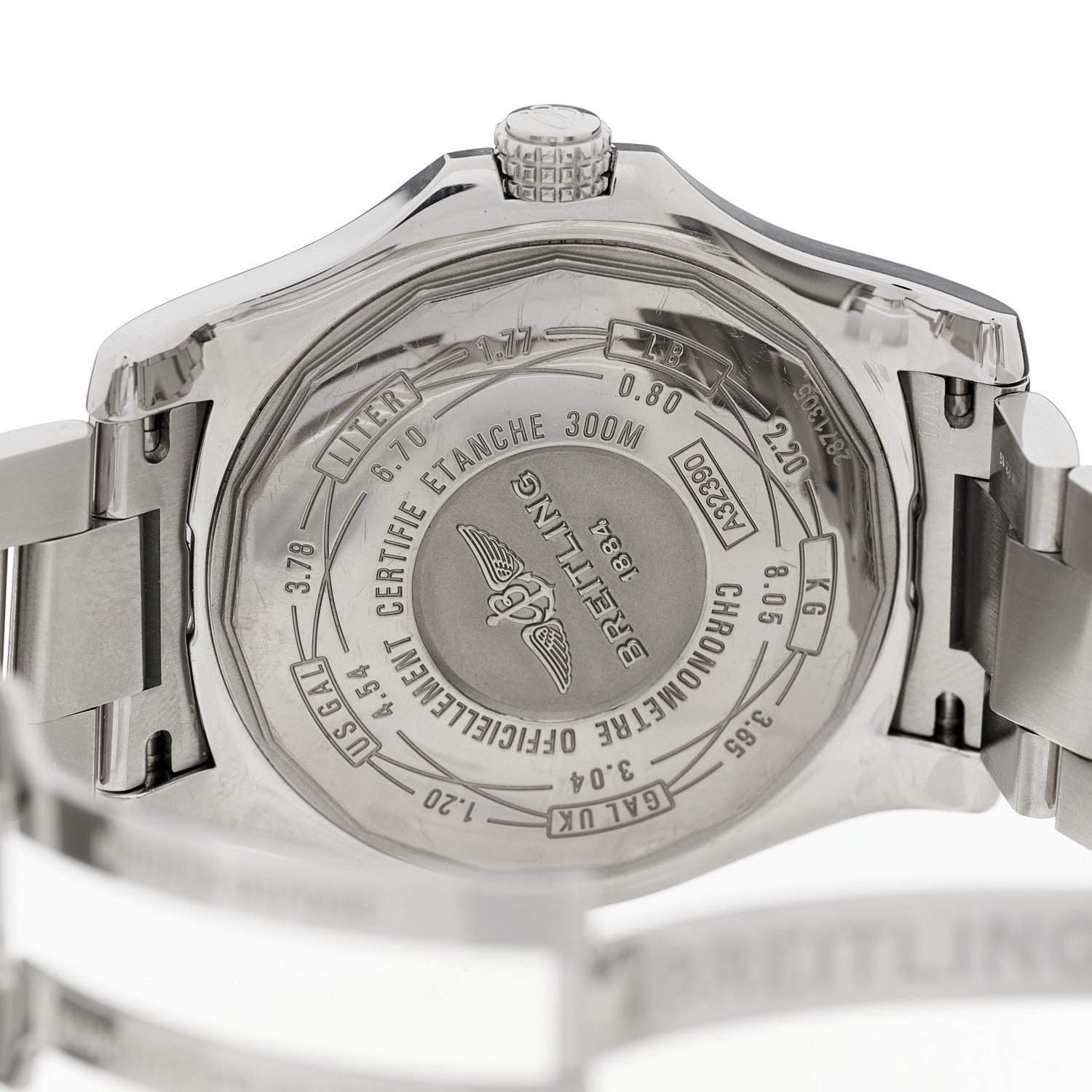 Breitling Stainless Steel Blue Mother of Pearl 43mm Avenger II GMT Automatic Watch A32390 4 of 5