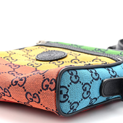 Gucci Monogram Multicolor Mini Retro Interlocking G Messenger Blue Rainbow Light Blue 9 of 9