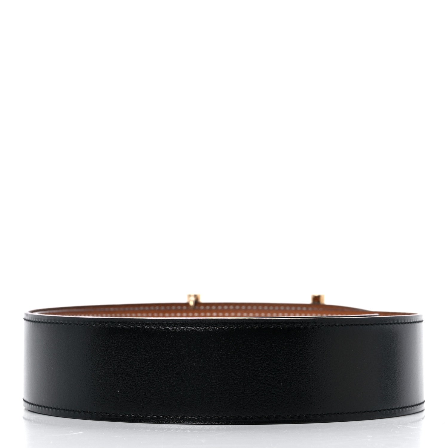 Hermes Box Togo 32mm H d'Ancre Belt 85 34 Black Gold 2 of 5