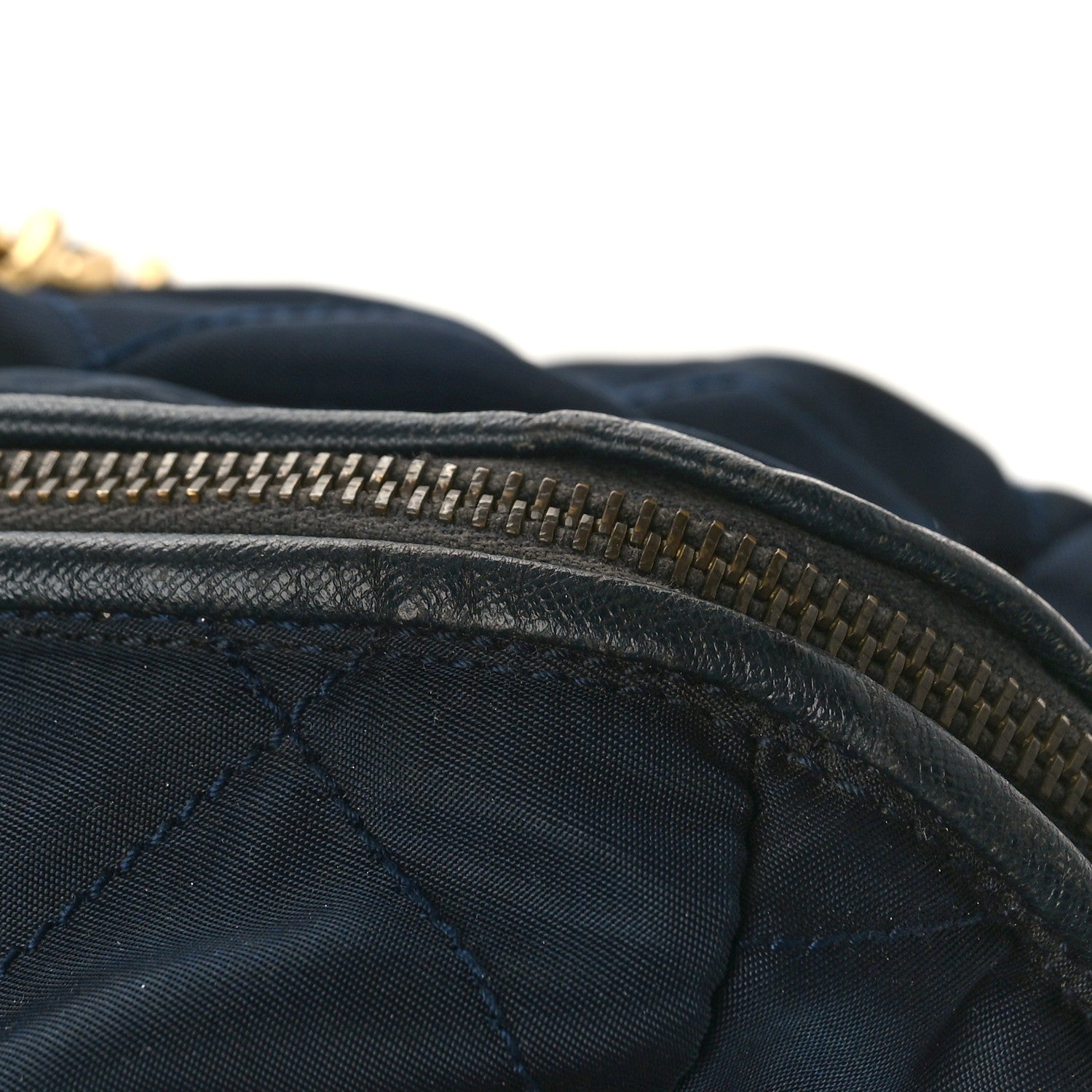 Prada Nylon Tessuto Impuntu Quilted Shoulder Bag Navy 9 of 11