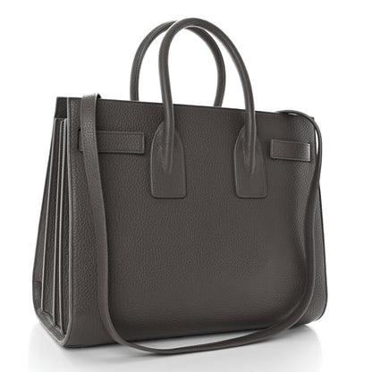 Saint Laurent Grained Calfskin Small Sac De Jour Fog 3 of 10