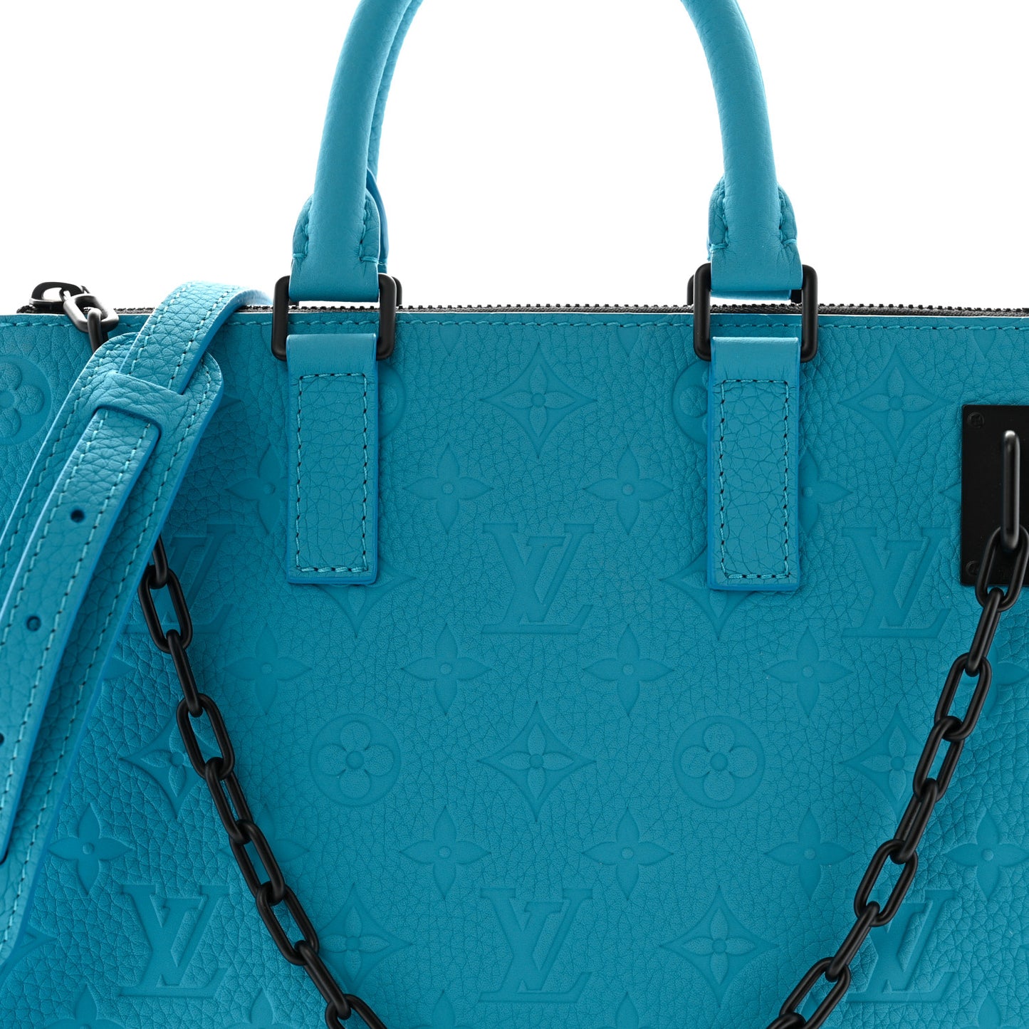 Taurillon Monogram Sac Plat Messenger Turquoise