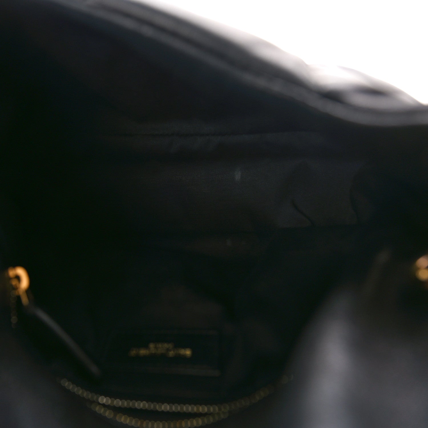 Saint Laurent Lambskin Quilted Small Loulou Puffer Monogram Chain Satchel Black 5 of 8