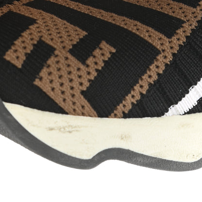 Fendi Stretch Yarn FF Stiff Band Rockoko Sneakers 36 Black White Tobacco 12 of 12