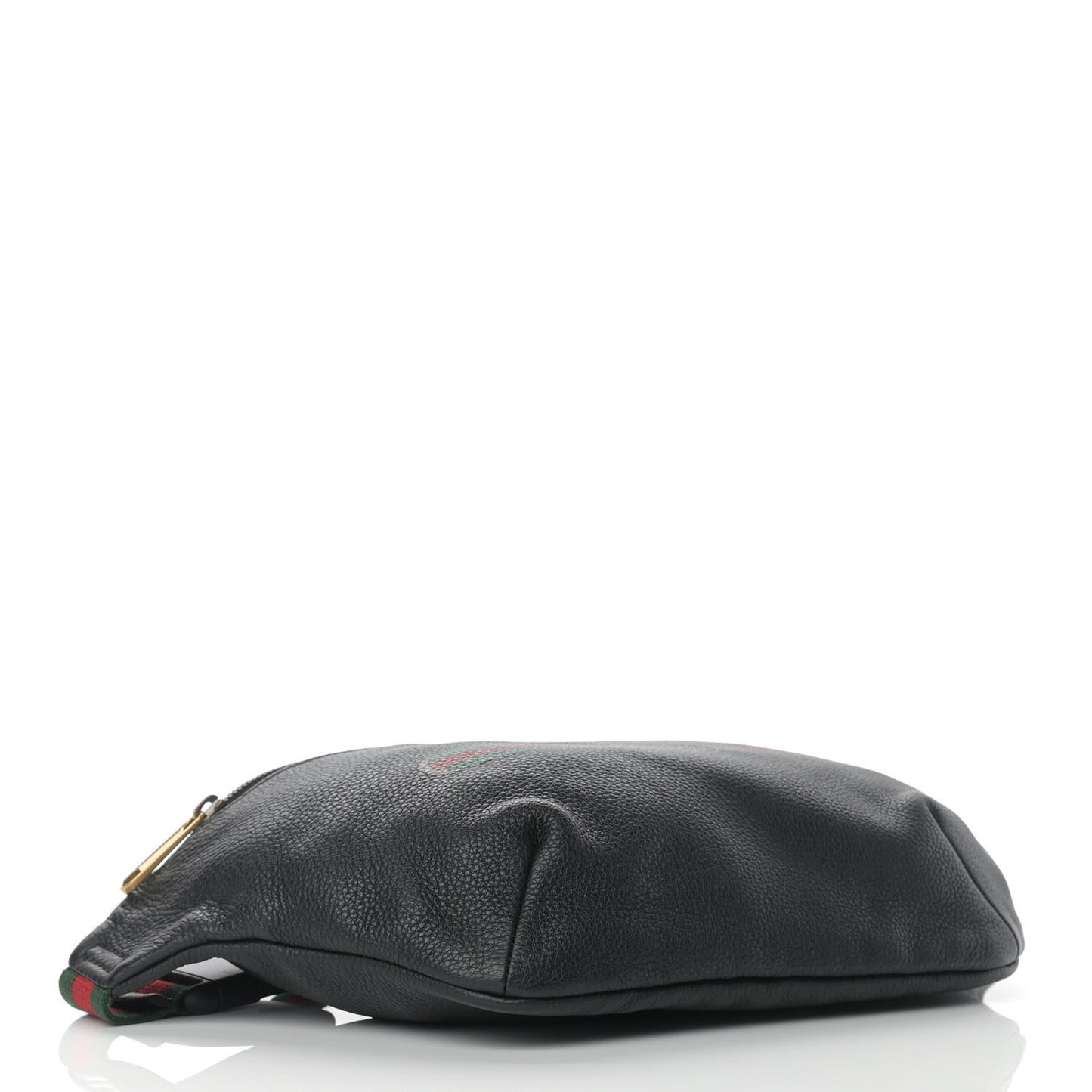 Grained Calfskin Logo Belt Bag Black