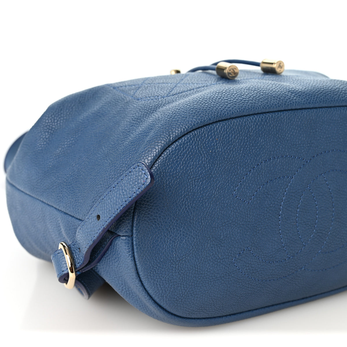 Chanel Caviar Quilted Backpack Blue 8 of 9