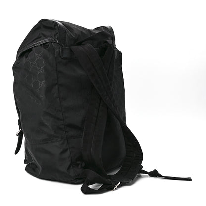 Gucci Nylon Monogram Medium Light Double Buckle Backpack Black 3 of 14