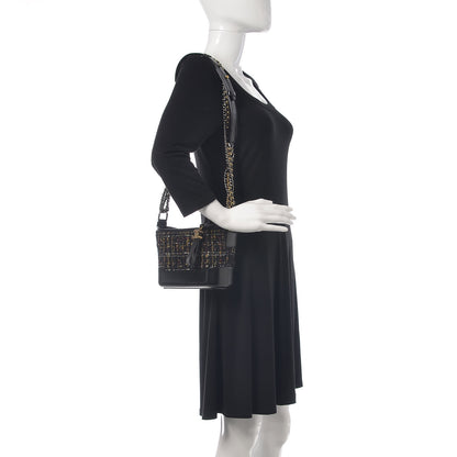 Chanel Tweed Calfskin Small Gabrielle Hobo Black Gold Red Ecru 2 of 10