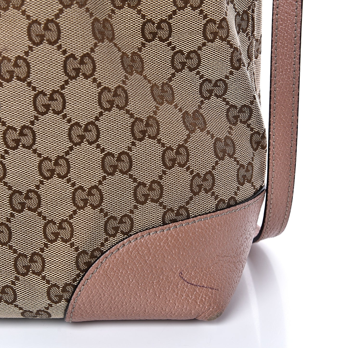 Monogram Medium Bree Foldover Tote Beige Soft Pink