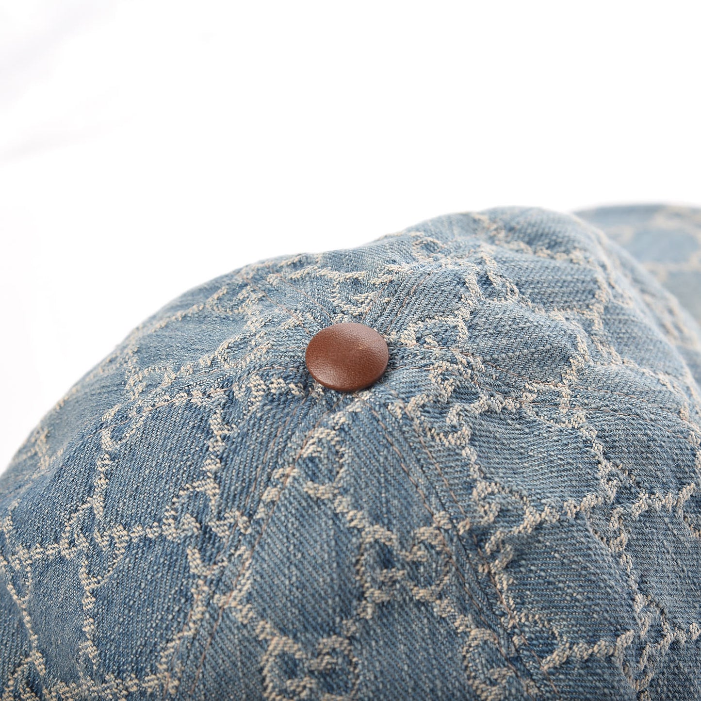 Denim GG Monogram Baseball Hat L Blue