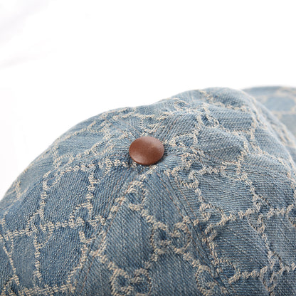 Gucci Denim GG Monogram Baseball Hat L Blue 7 of 7
