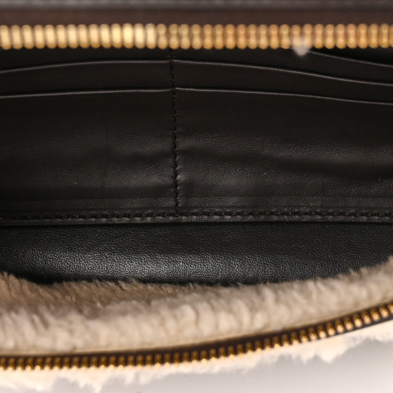Bottega Veneta Calfskin Shearling Bang Bang Vanity Case Light Brown Teddy 5 of 10
