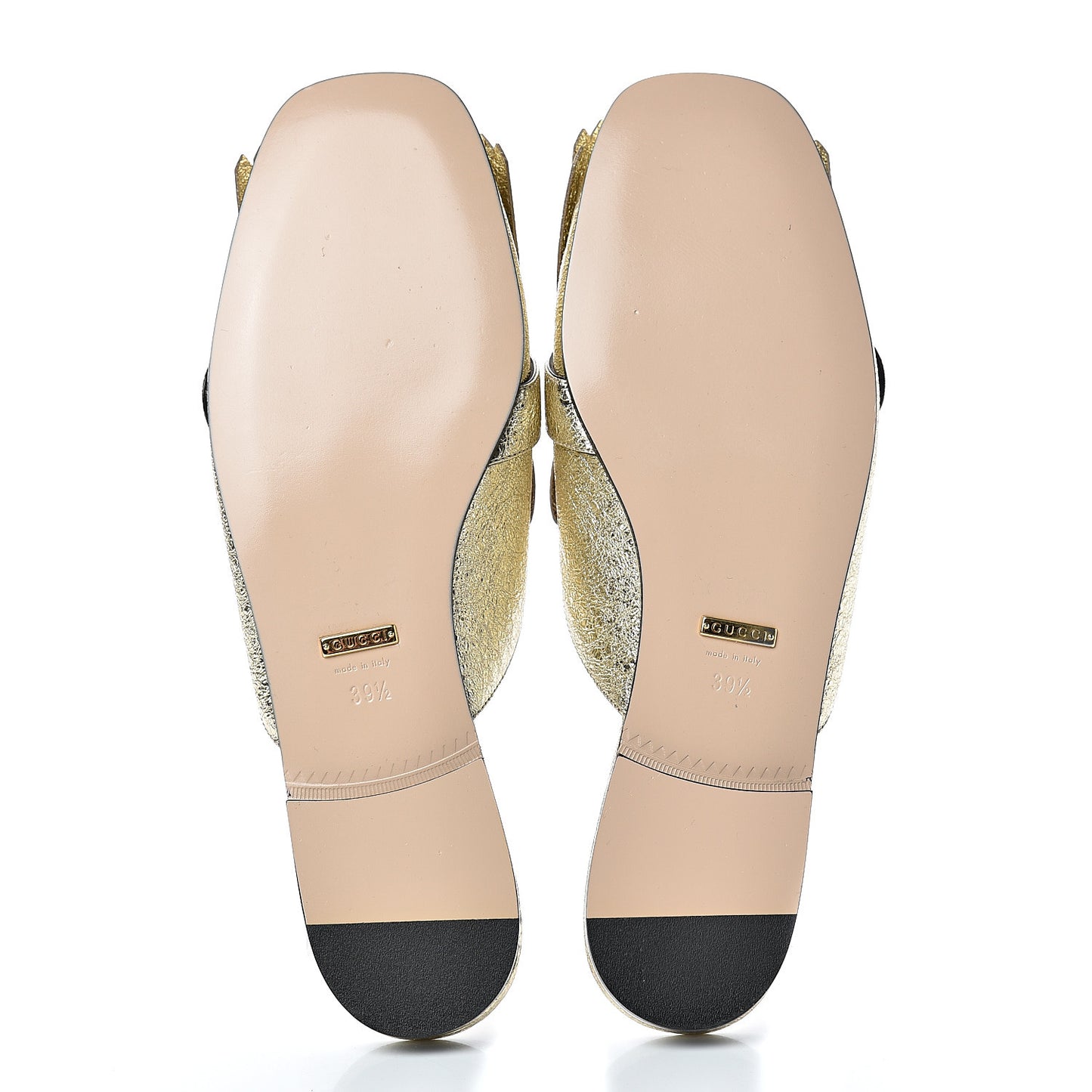 Galassia Womens GG Marmont Fringe Slippers 39.5 Platino