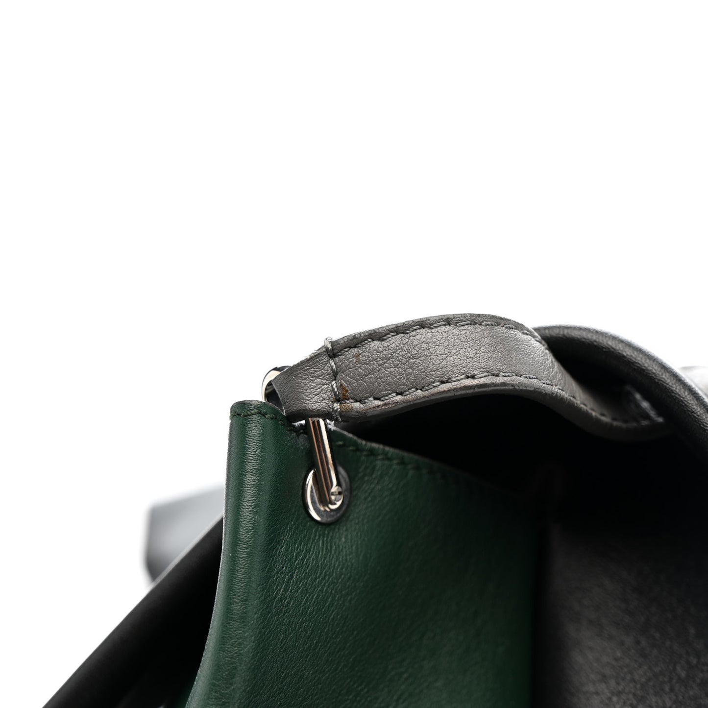 Calfskin All Soft Shoulder Bag Black Grey Green