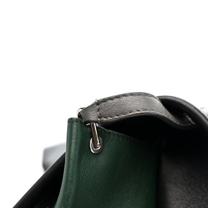 Celine Calfskin All Soft Shoulder Bag Black Grey Green 16 of 17
