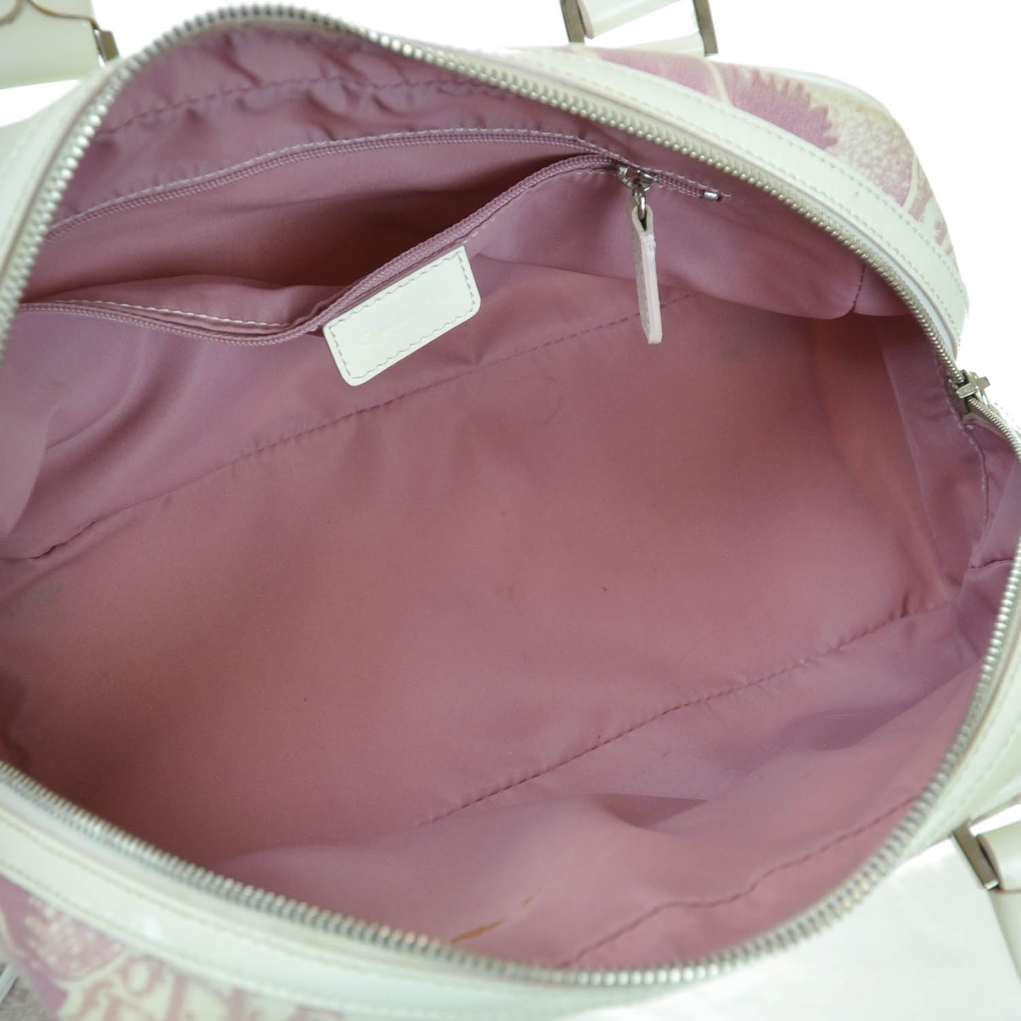 Canvas Monogram Floral Bowler Pink