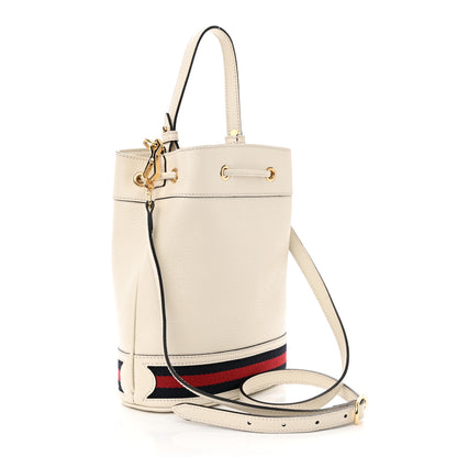 Gucci Glazed Textured Calfskin Web Small Ophidia Bucket Bag Mystic White 3 of 10