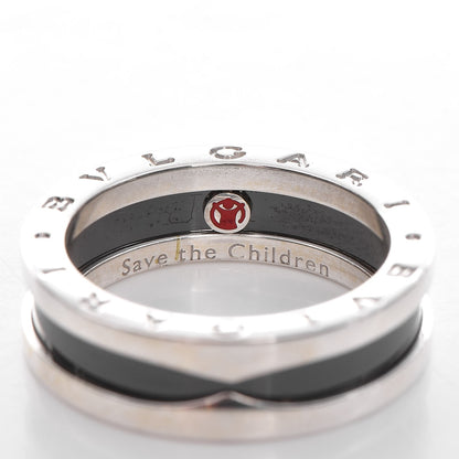 Bulgari Sterling Silver Ceramic Save The Children One-Band Ring 58 8.25 4 of 6