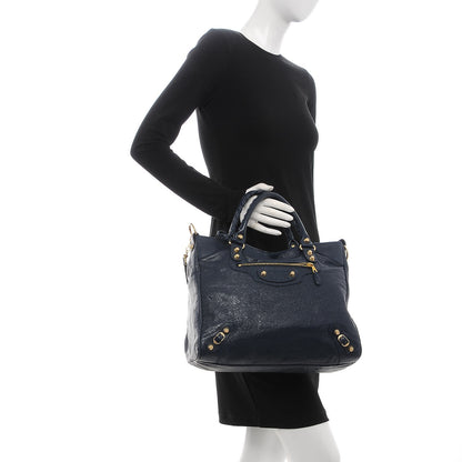 Balenciaga Agneau Giant 12 Gold Hardware Velo Bleu Obscur 3 of 8
