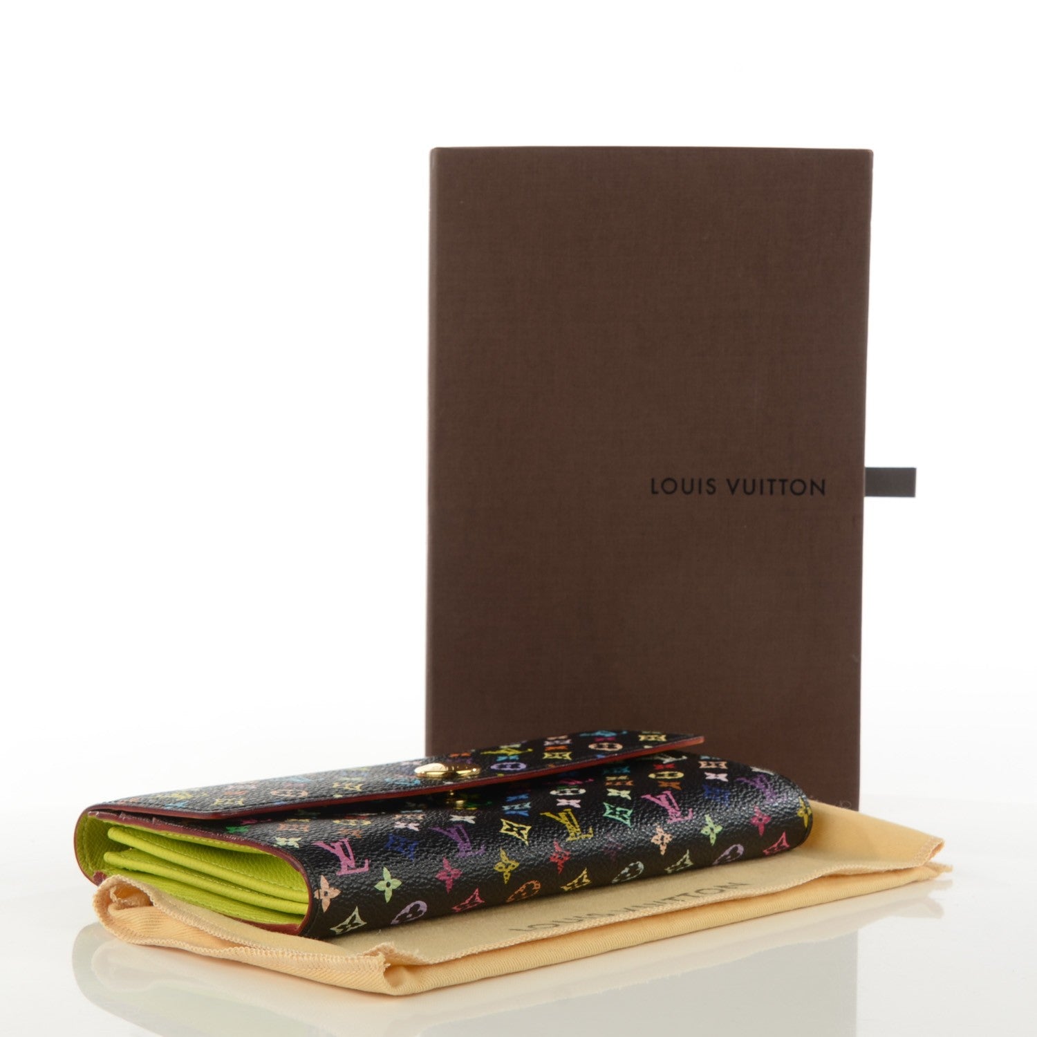 Louis Vuitton Monogram Multicolor Sarah Wallet Black Pistache 4 of 7