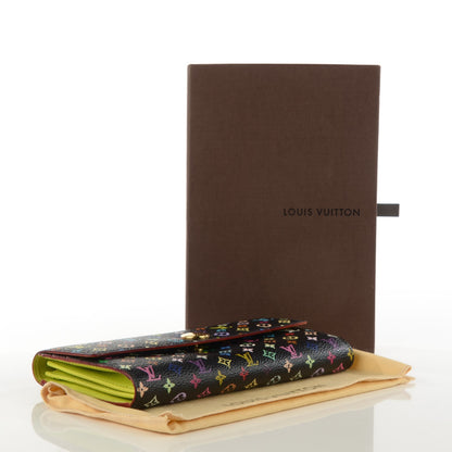 Louis Vuitton Monogram Multicolor Sarah Wallet Black Pistache 4 of 7