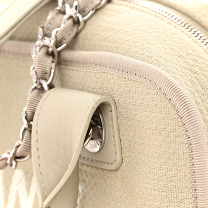 Chanel Canvas Deauville Bowling Bag Beige 13 of 14