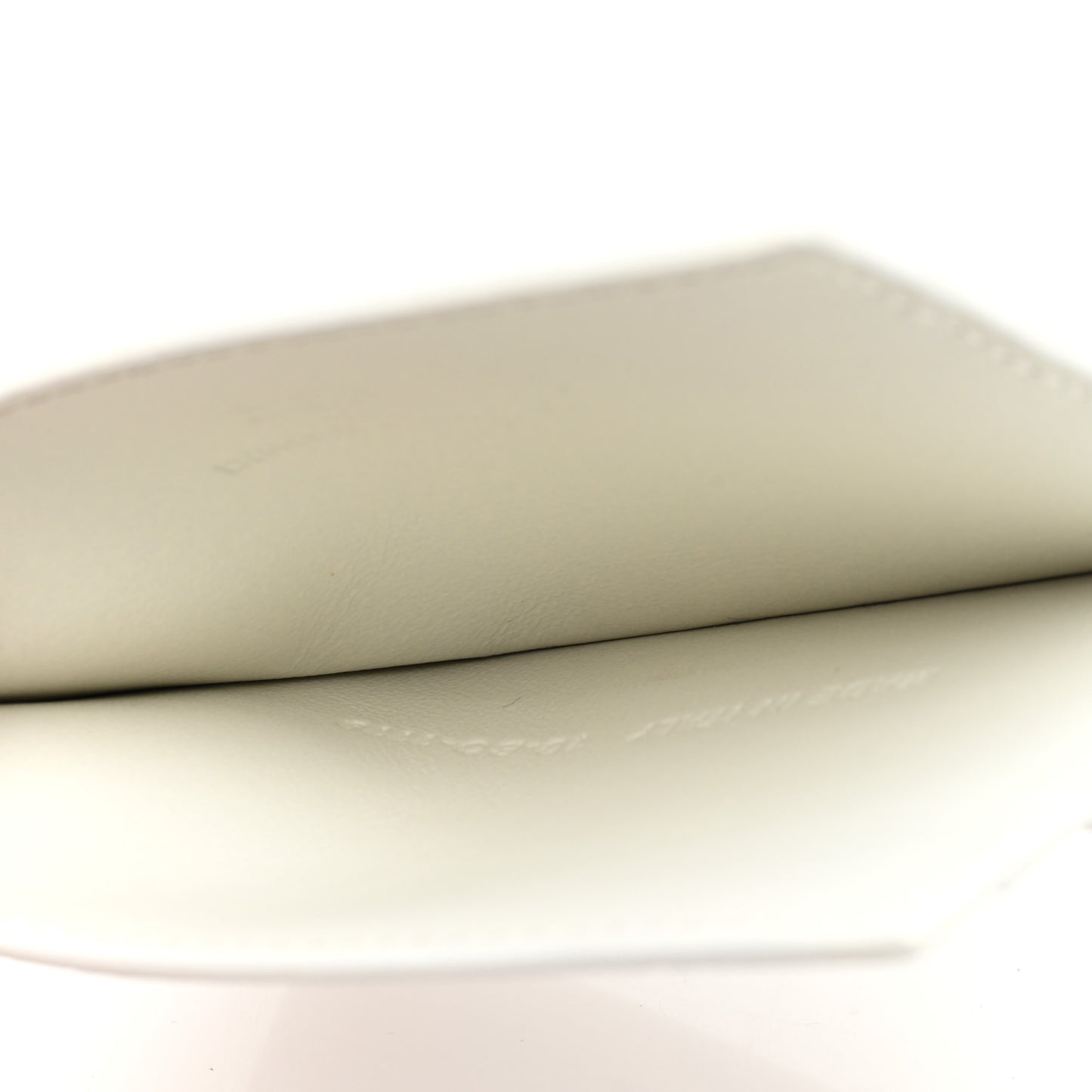 X DANIEL ARSHAM Grained Calfskin Newspaper Card Holder White