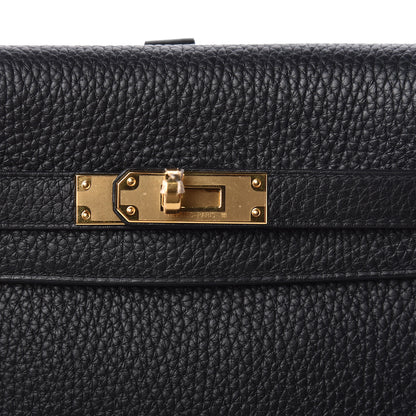 Hermes Taurillon Clemence Kelly Ado Backpack Black 12 of 13