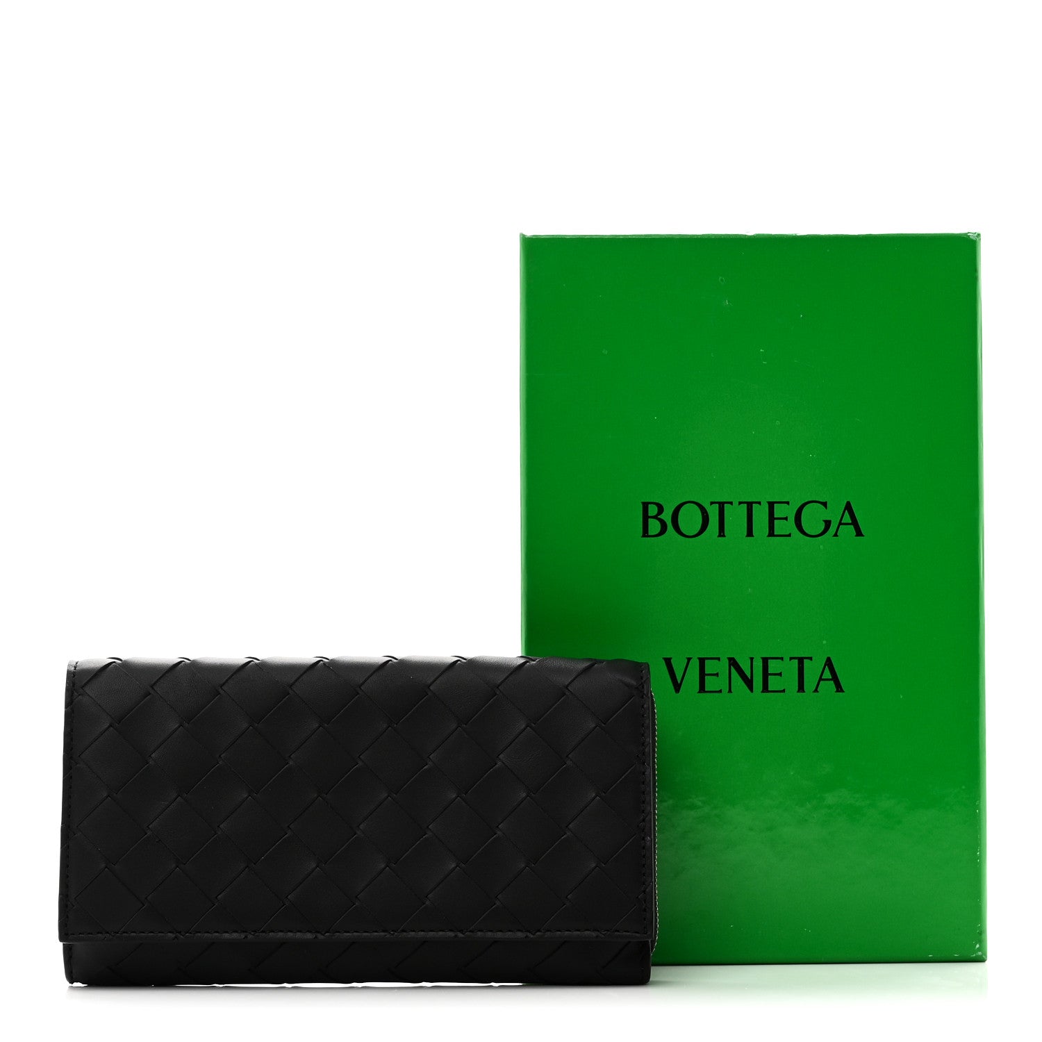 Bottega Veneta Nappa Intrecciato Continental Flap Wallet Black 7 of 7