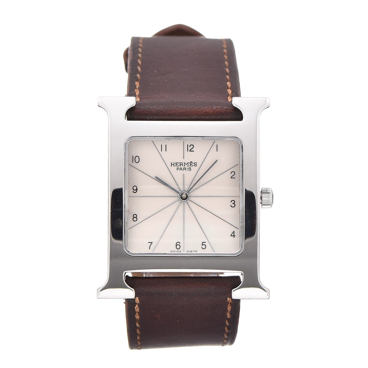 Stainless Steel Barenia 26mm Heure H Hour Quartz Watch Fauve