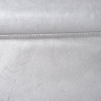 Chanel Metallic Calfskin Quilted New Medium Boy Flap Silver 11 of 14