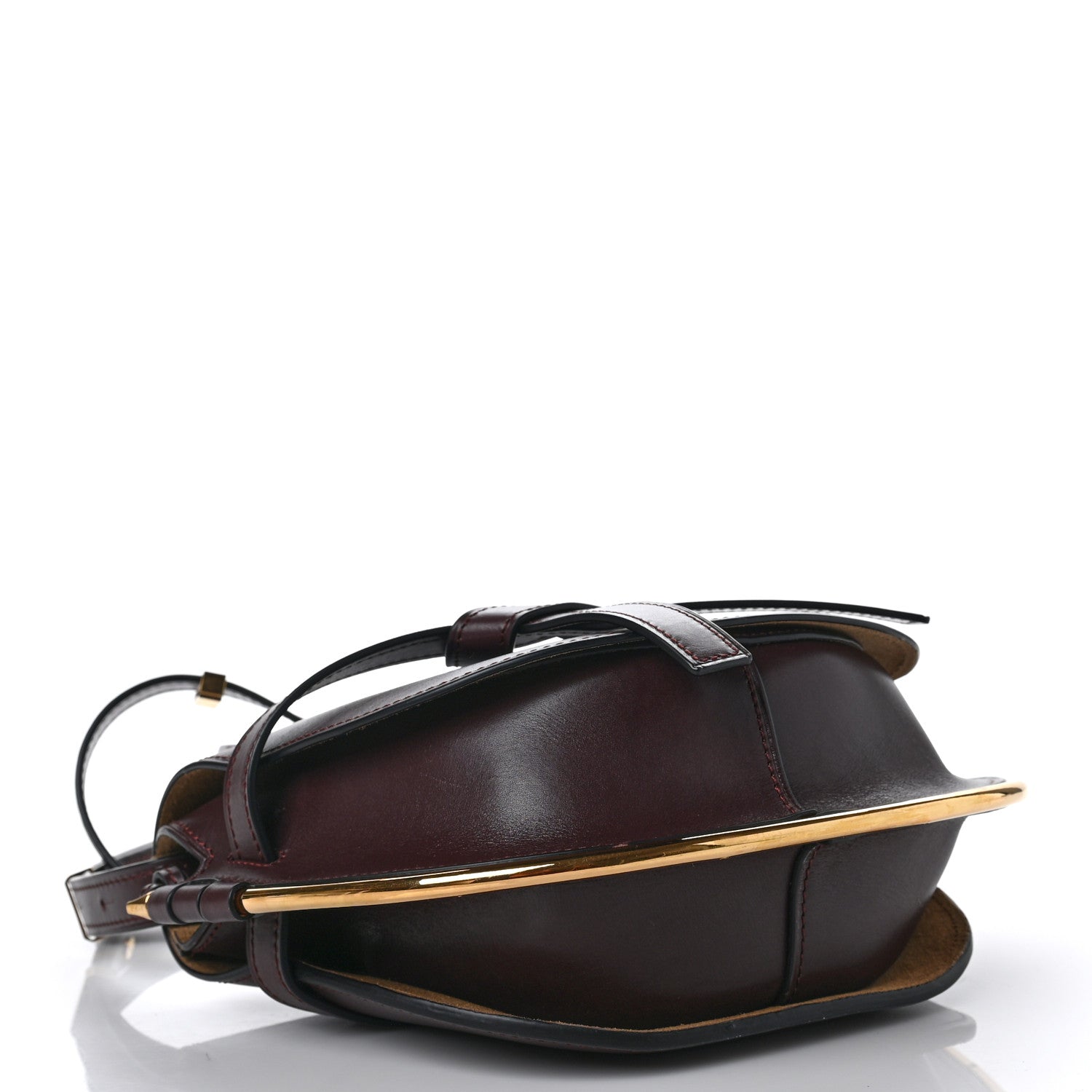 Loewe Calfskin Small Metal Gate Crossbody Bag Oxblood 4 of 12