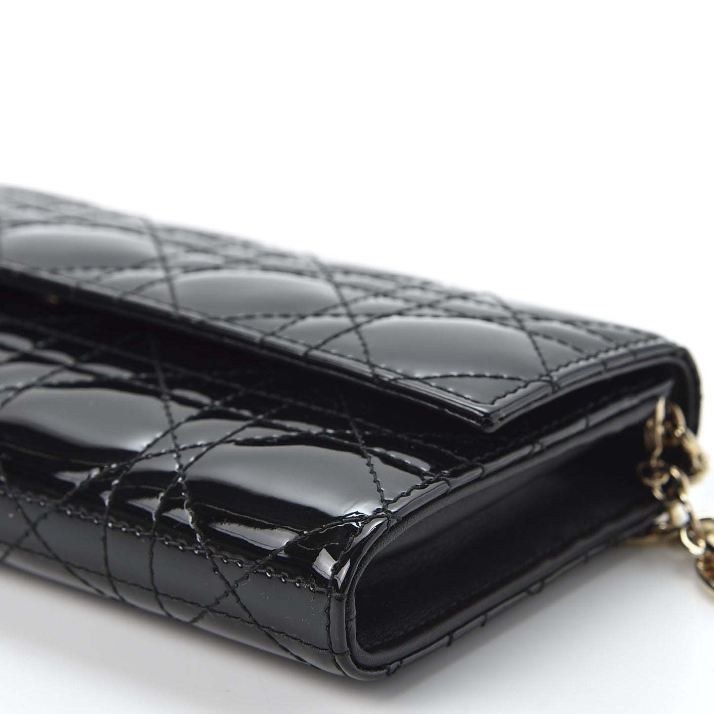 Patent Cannage Rendez-vous Chain Wallet Black