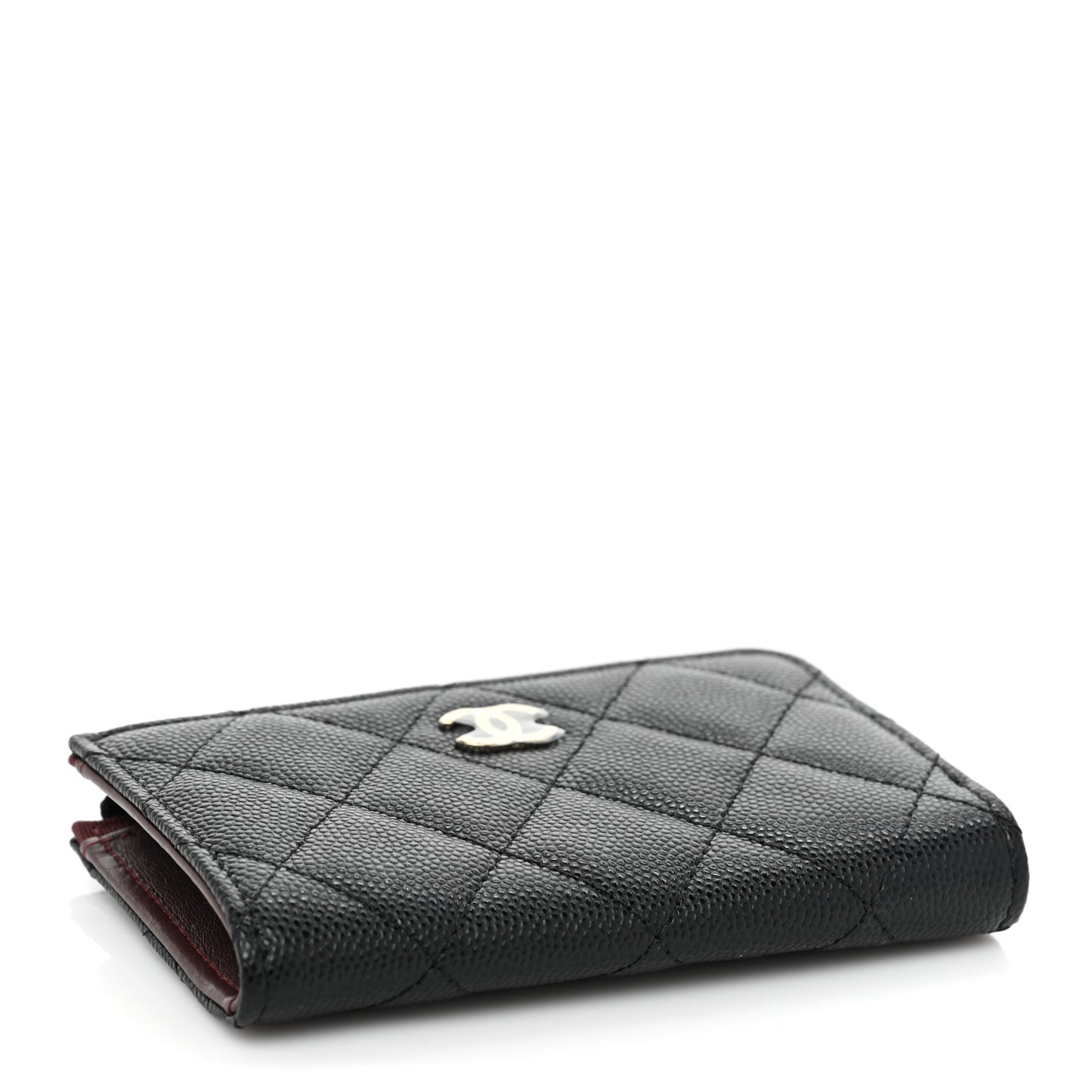 Caviar Quilted Key Holder Case Black