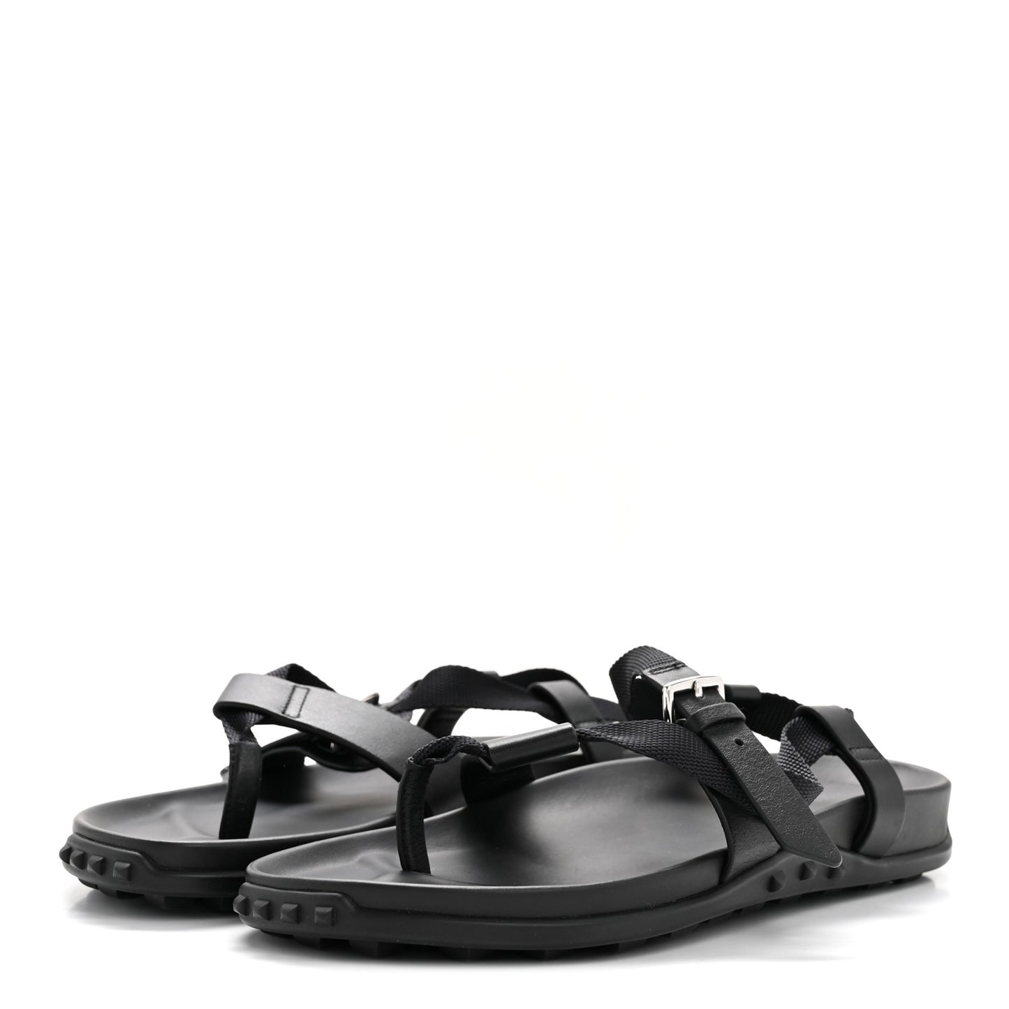 Calfskin Womens Inboard Sandals 38 Black