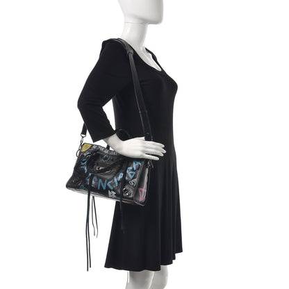 Balenciaga Agneau Graffiti All Over Classic Hardware S City Black Multicolor 2 of 7