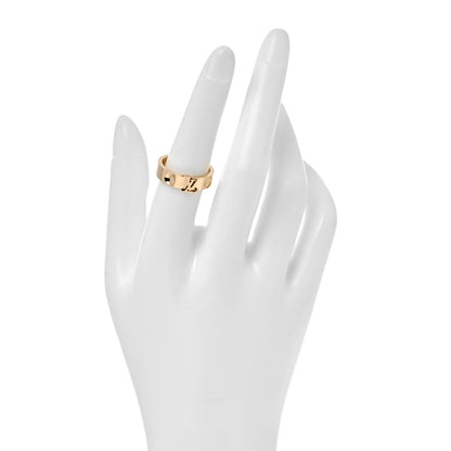 Louis Vuitton 18K Yellow Gold Empreinte LV Ring 54 7 2 of 6