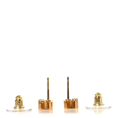 Chanel Metal CC Mini Stud Earrings Gold 3 of 5